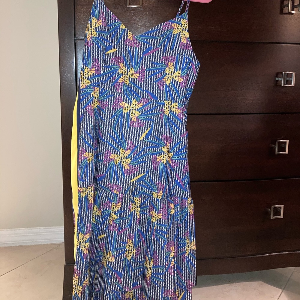 Floral pleated midi dress